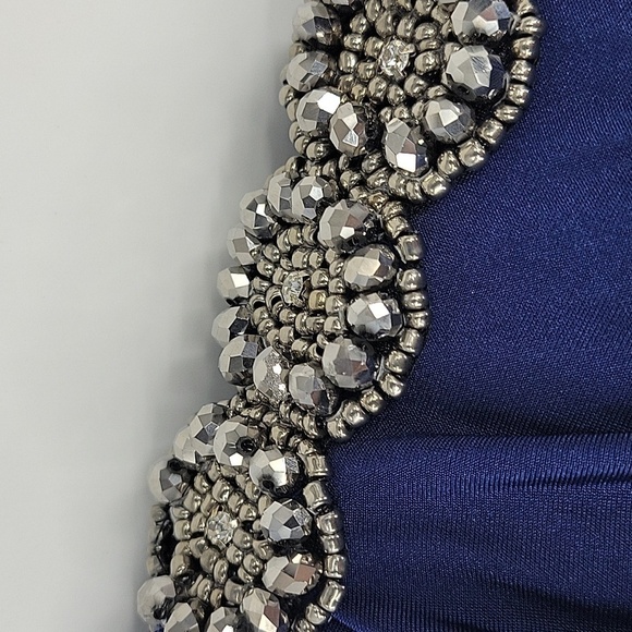 R&M Richards Blue Ruffle Dress with Shoulder Details Size 22W - Picture 10 of 14